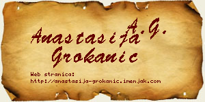 Anastasija Grokanić vizit kartica